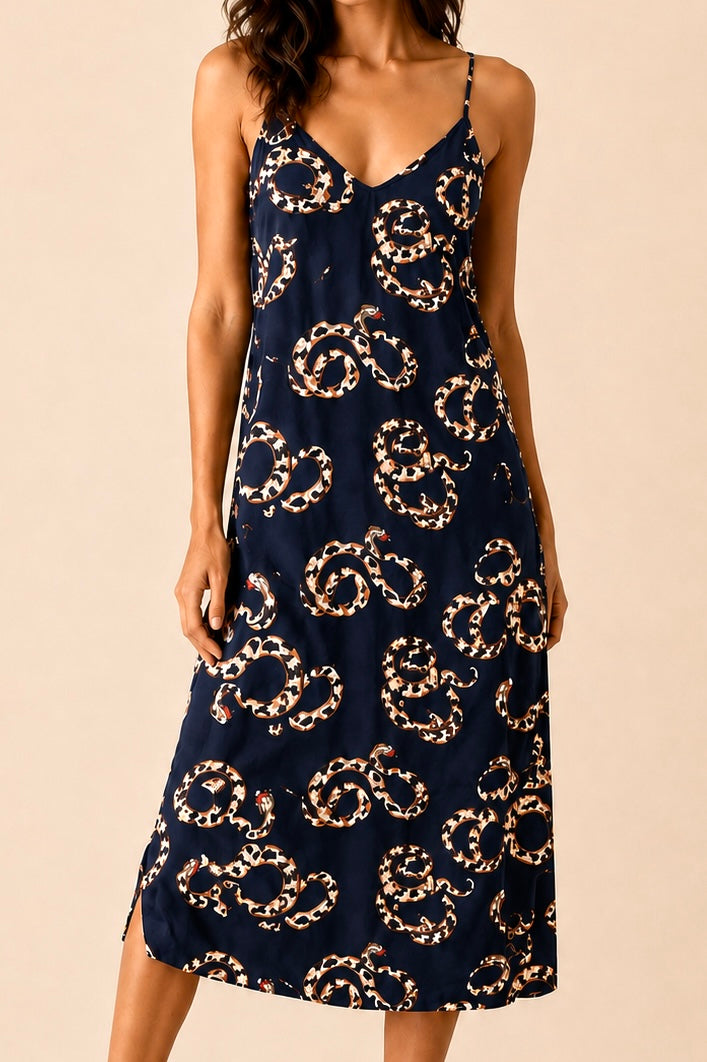 Desmond & Dempsey - JAG Nightie Navy - Size S