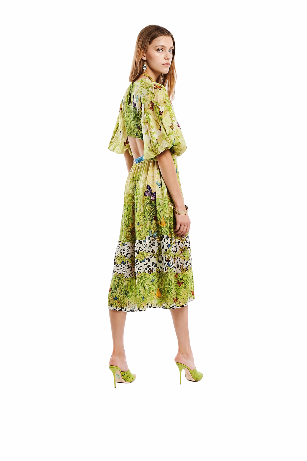 Kore Collection jungle day backless dress S