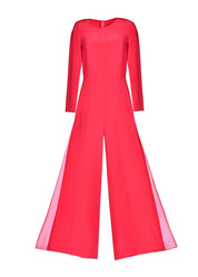 Ghost image of pink jumpsuit. 