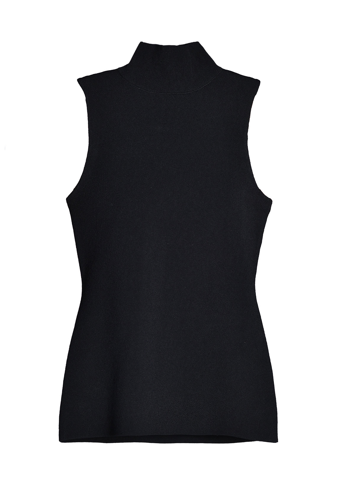 A Ghost image of a black high neck top. 