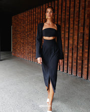 NITA MIDI DRESS - BLACK