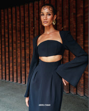 NITA MIDI DRESS - BLACK