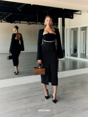 NITA MIDI DRESS - BLACK