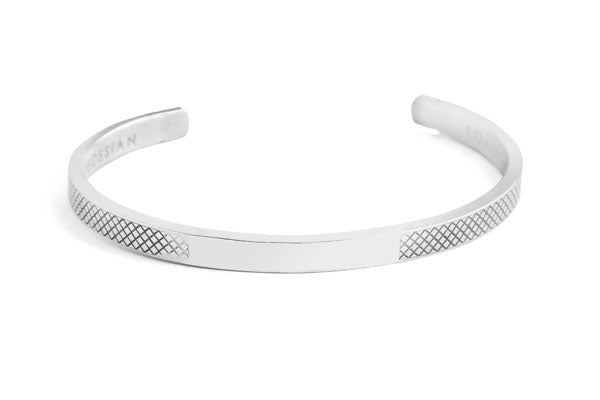 Silver Rhodium Plated Hallmark Bangle- Engravable