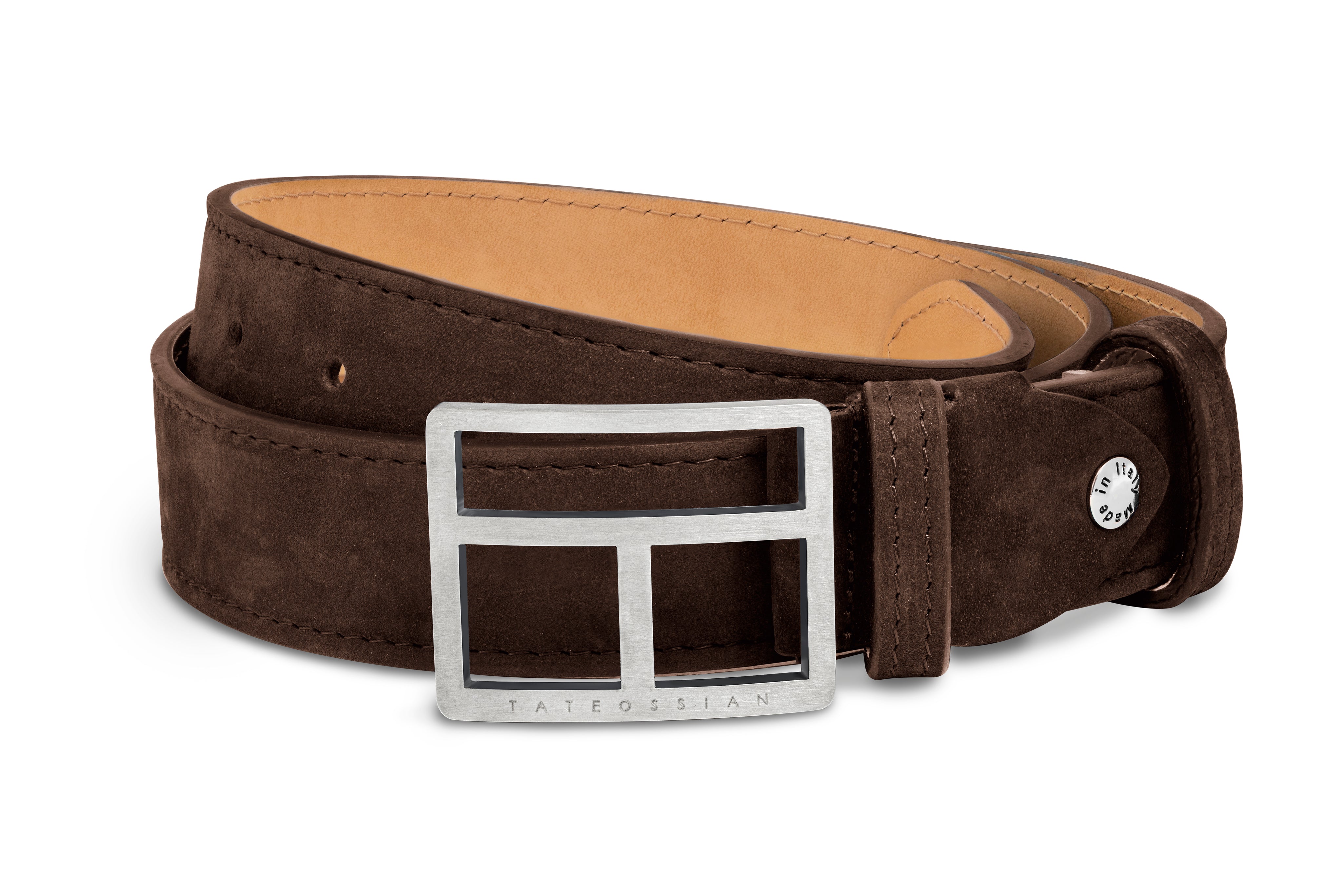 Nubuck leather belt