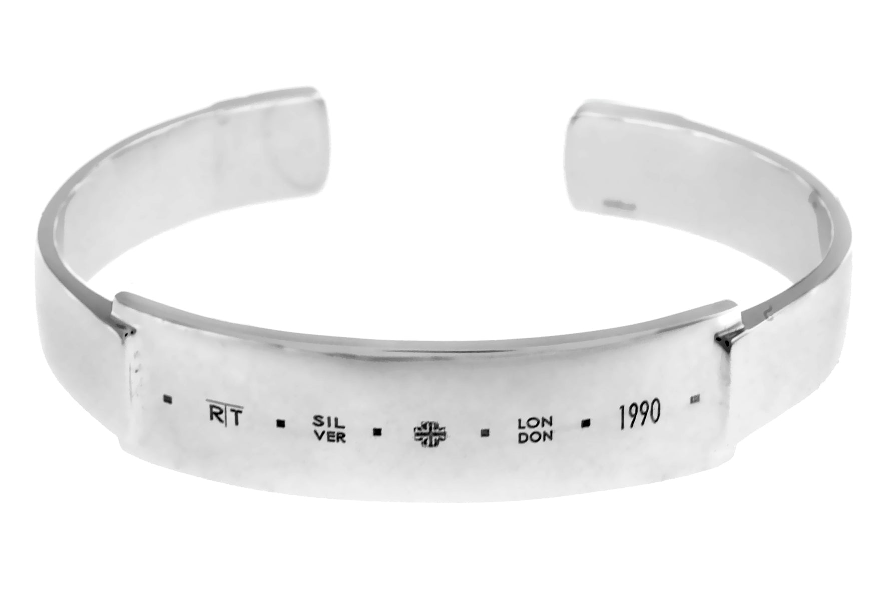 Sterling Silver ID Bangle