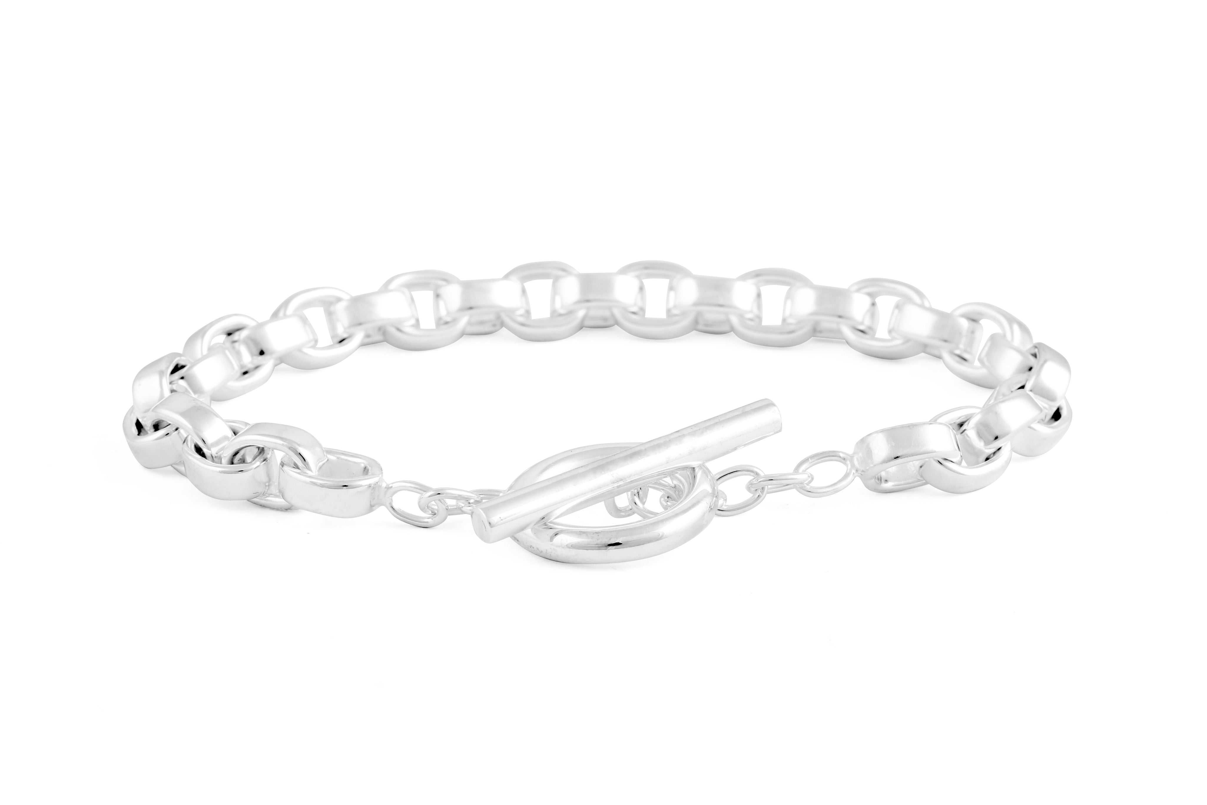 Sterling silver chain bracelet XXL