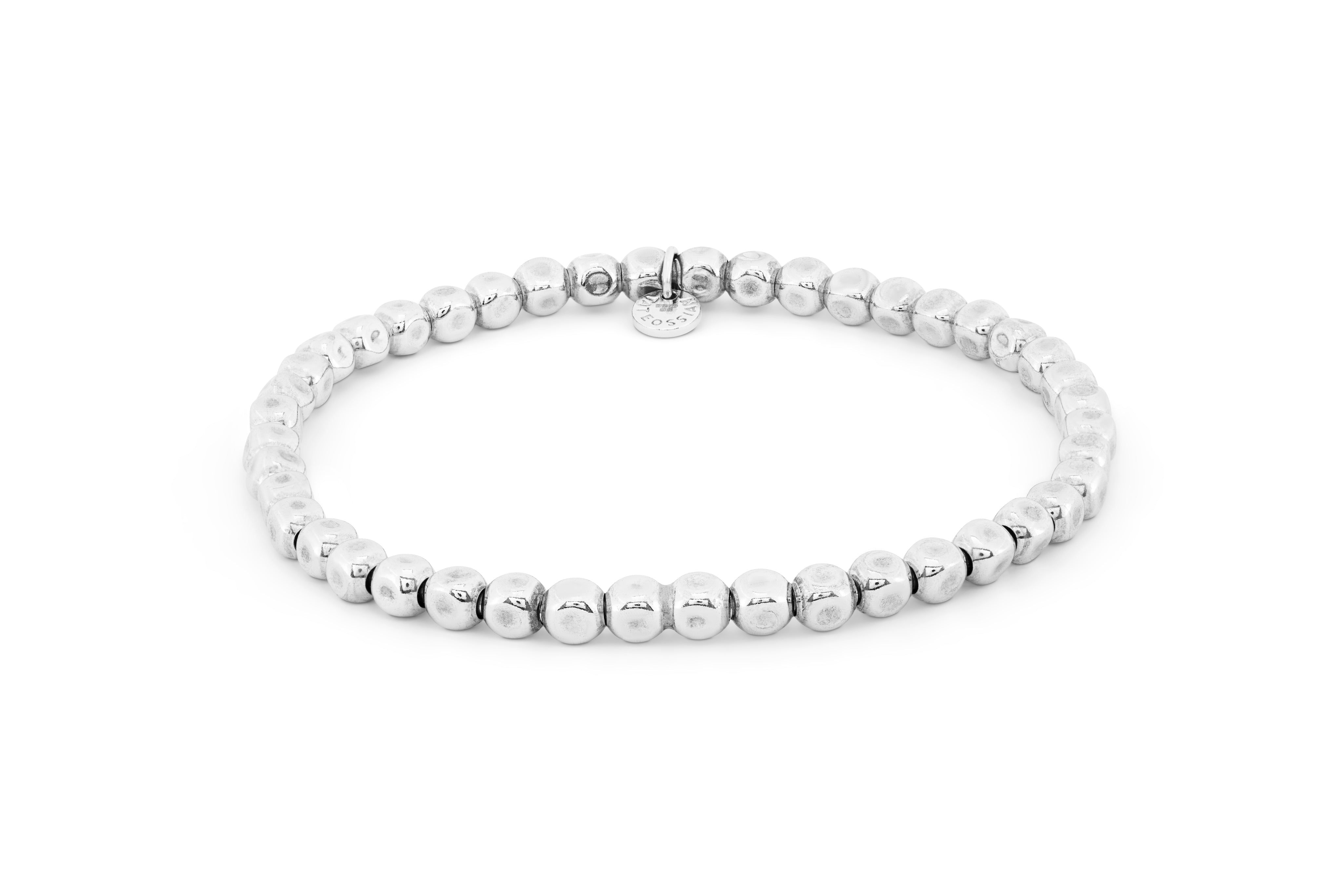 Large Silver Cube Bracelet M