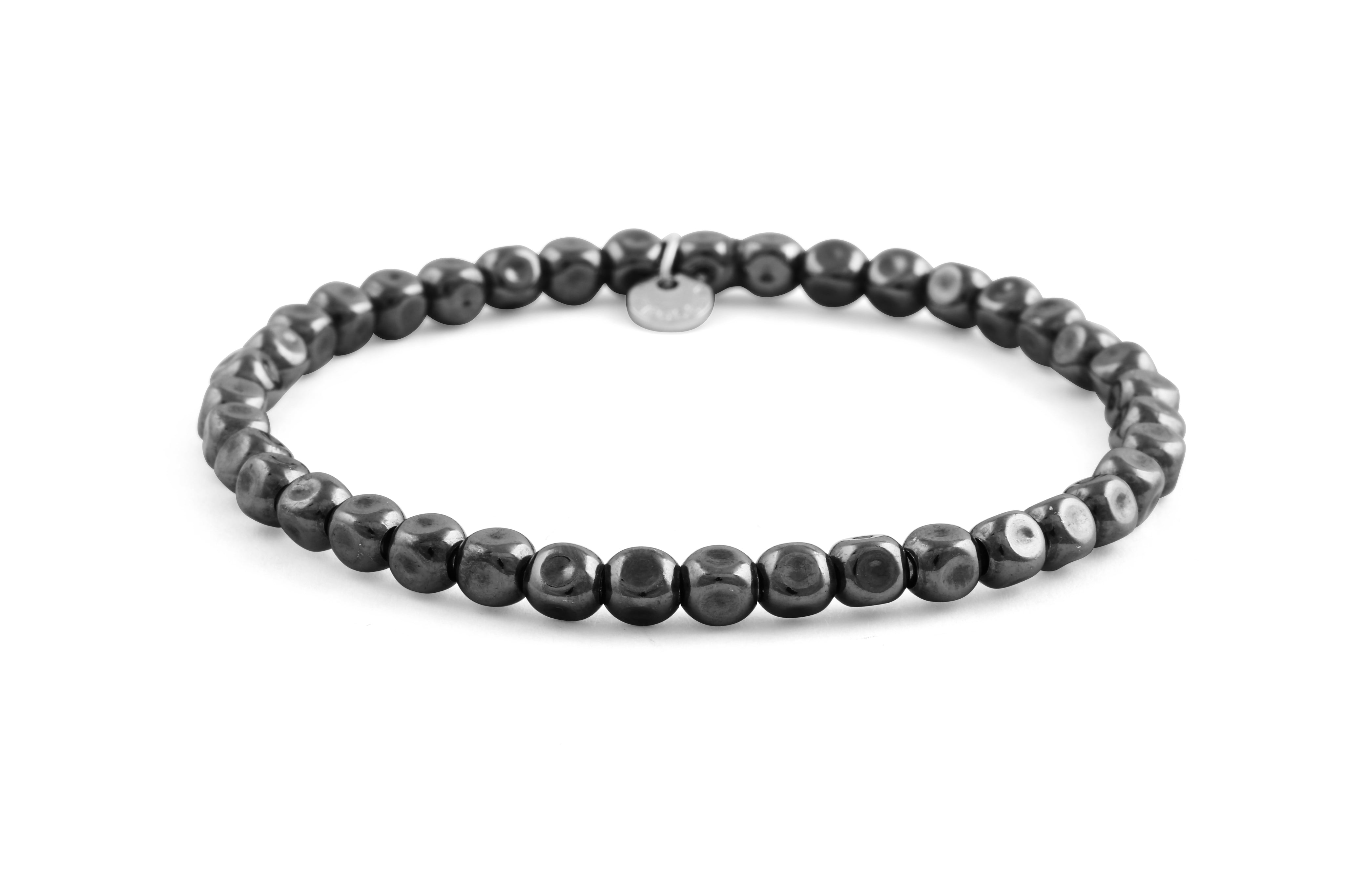 Pure Cube Expandable bracelet in ruthenium plated sterling silver
