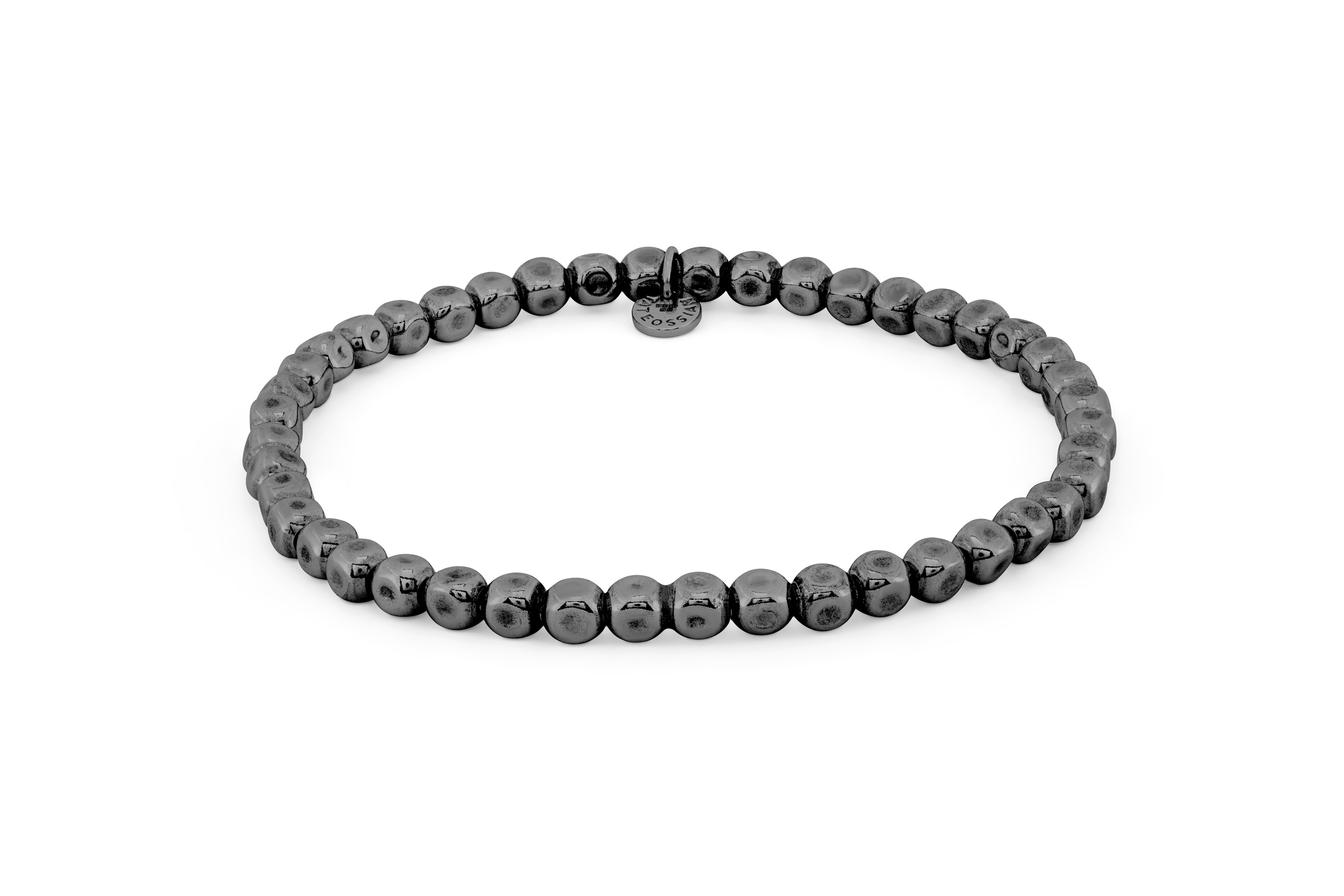 Cube Beaded Bracelet In Sterling Silver