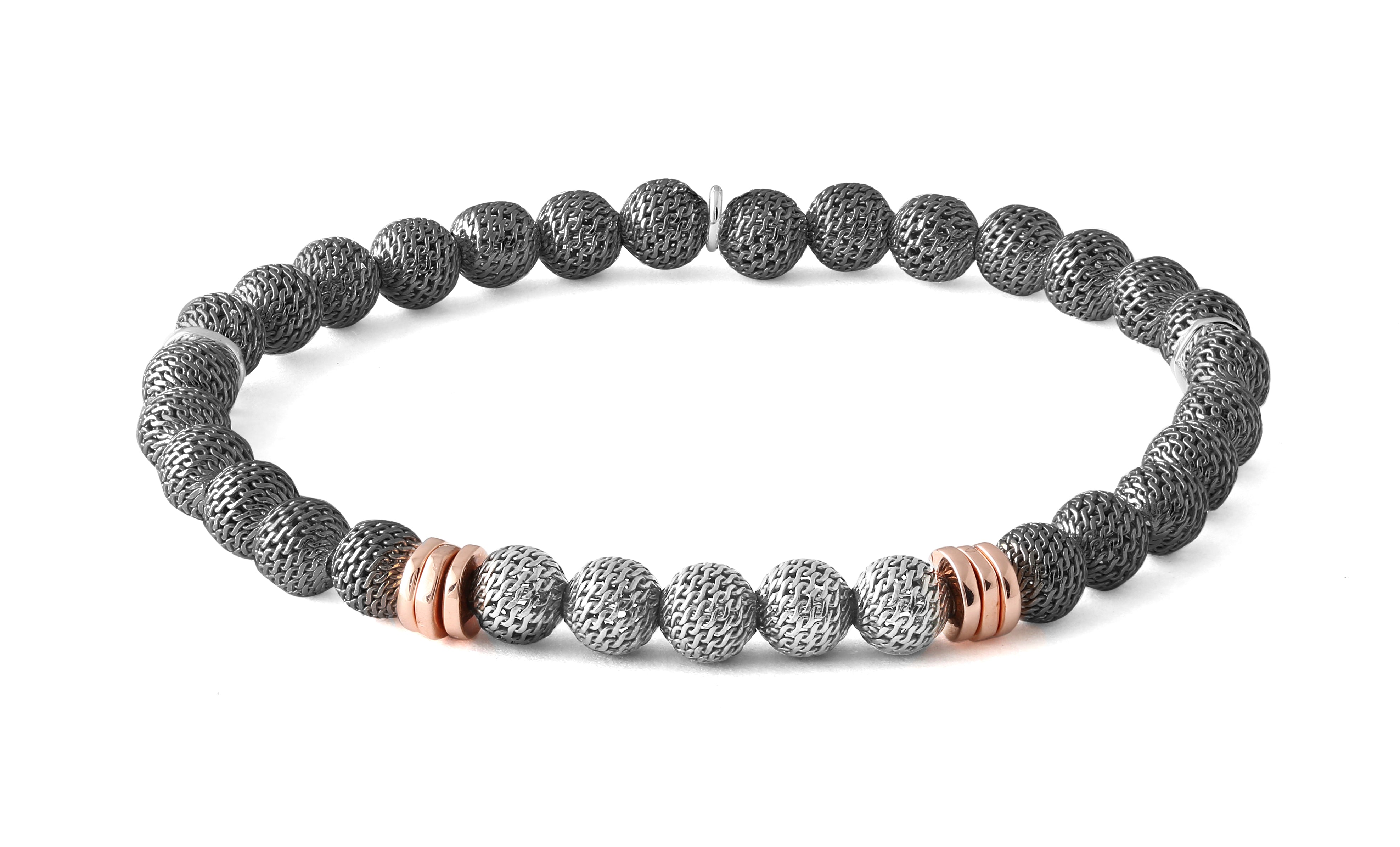 Stonehenge Metallica Silver Bracelet - Ruthenium and Rhodium