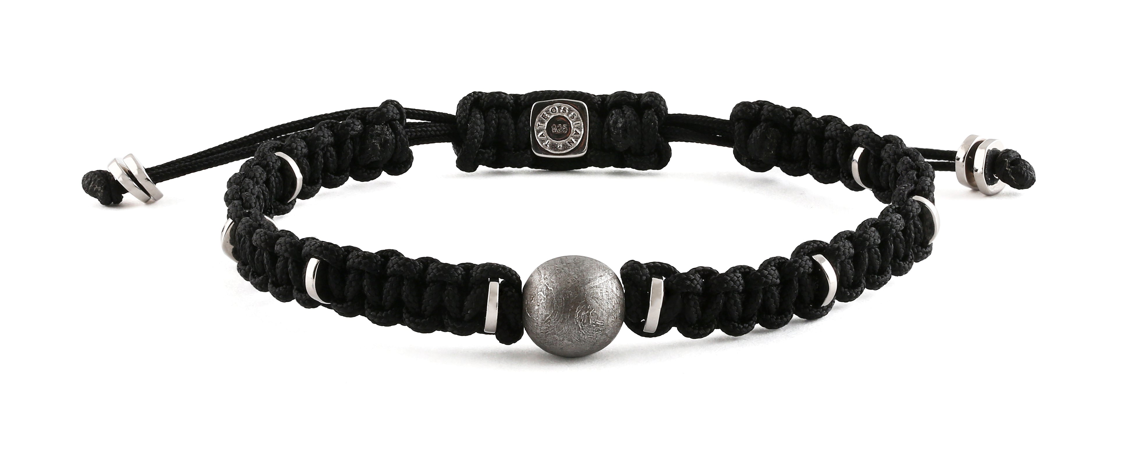 Macrame meteorite bracelet