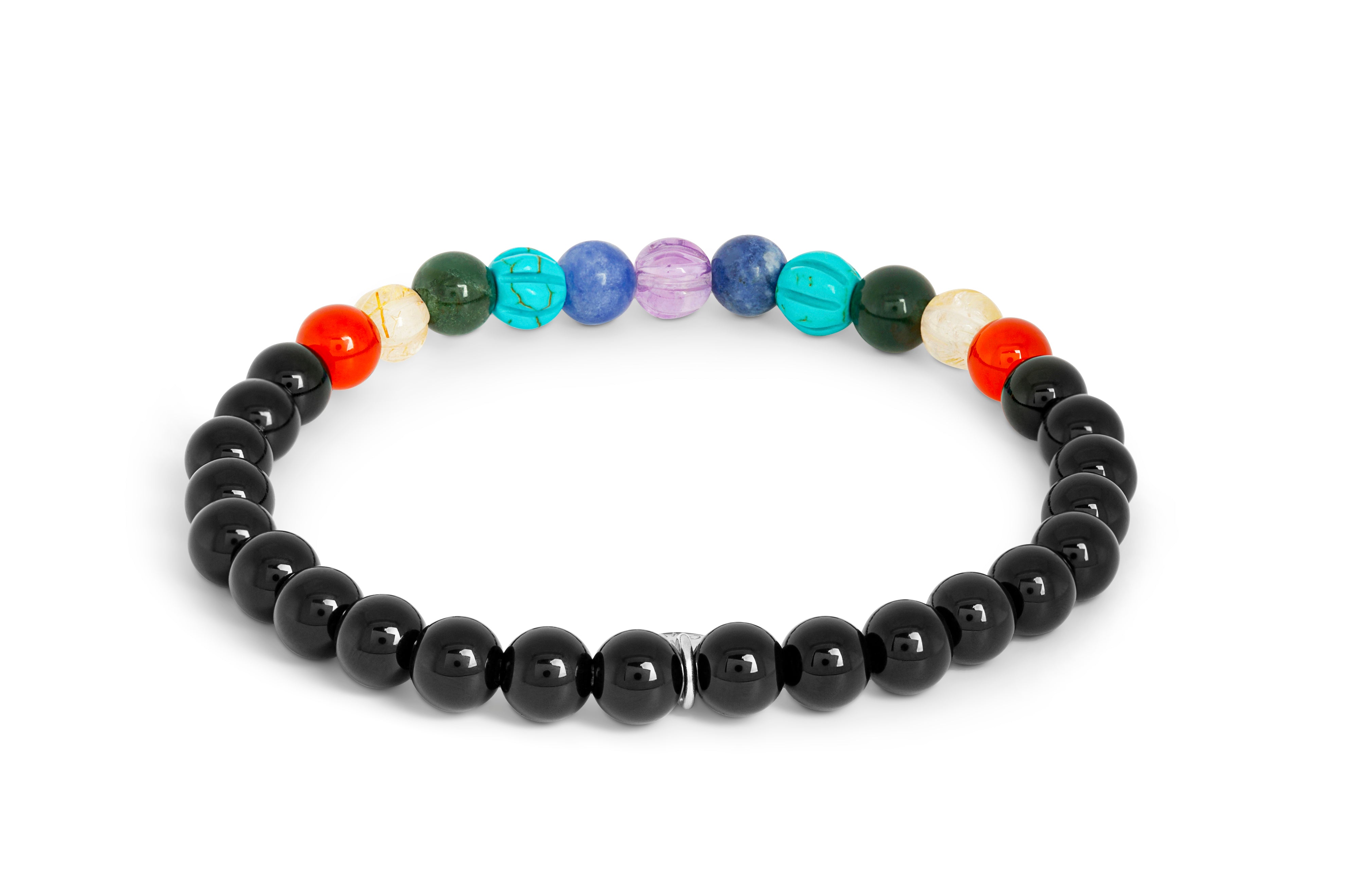 Tateossian Semi-Precious Rainbow Bracelet (M Size)