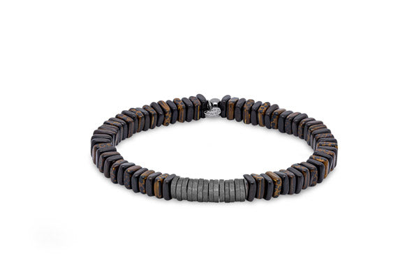 Classic Discs Bracelet in Ebony Wood S