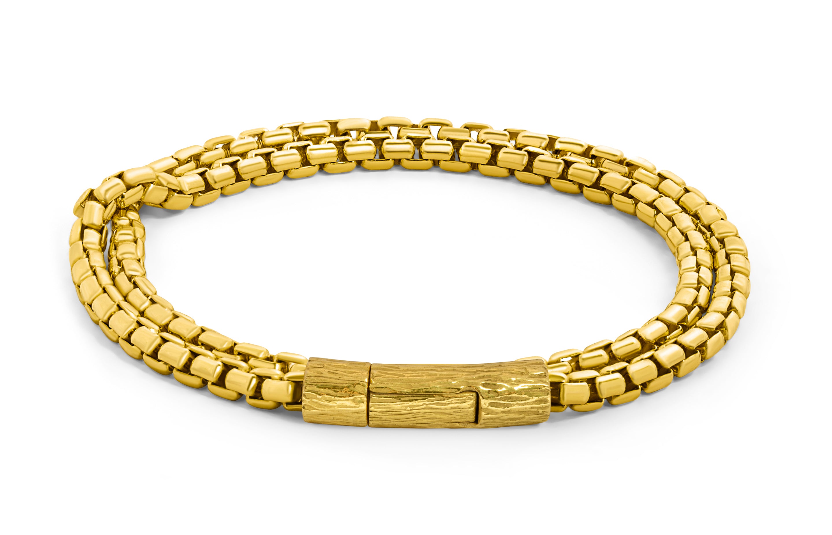 Graffiato Catena bracelet in yellow gold plated sterling silver