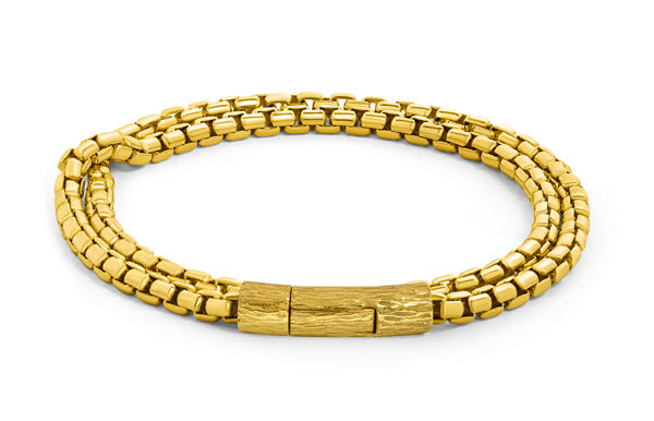 Graffiato Catena bracelet in yellow gold plated sterling silver