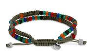 Tateossian Vetro Recycle Bracelet with Recycled Glass Beads (M - L Size)