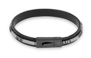 Tateossian Electro bracelet in leather with grey cord (S Size)