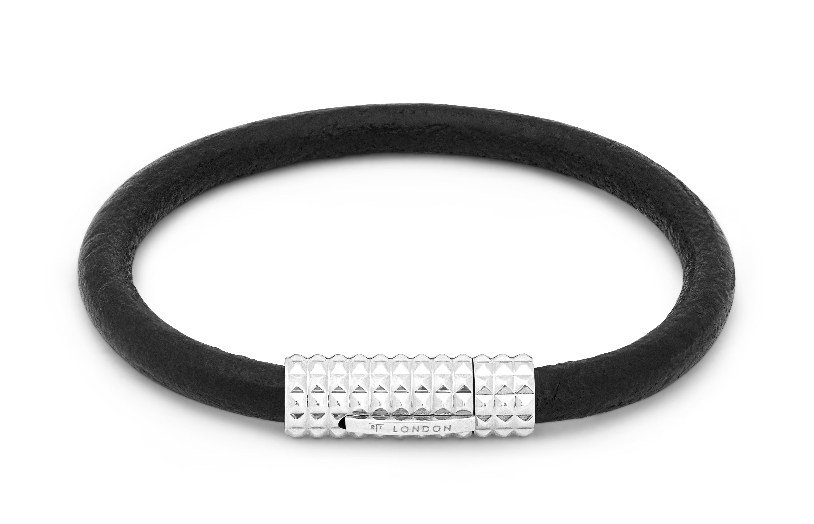 Tateossian Diamond Giza Bracelet in Black (L Size)