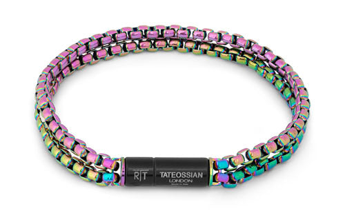 Iridescent Pop Elements Bracelet In Stainless Steel / Multi-Colour M