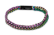 Tateossian Iridescent Plated Stainless Steel Rolo Chain Bracelet (M Size)