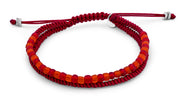 Tateossian Recycled Glass Beads Macrame Bracelet with Snake Knot (M-L Size)