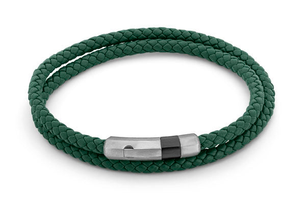 Green Sterling Silver Octagon Click Pelle Bracelet