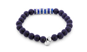 Tateossian Giza Bracelet In Blue Sodalite With Stainless Steel (M Size)