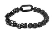 Tateossian Black IP Plated Stainless Steel Catena Isaac Bracelet (S Size)