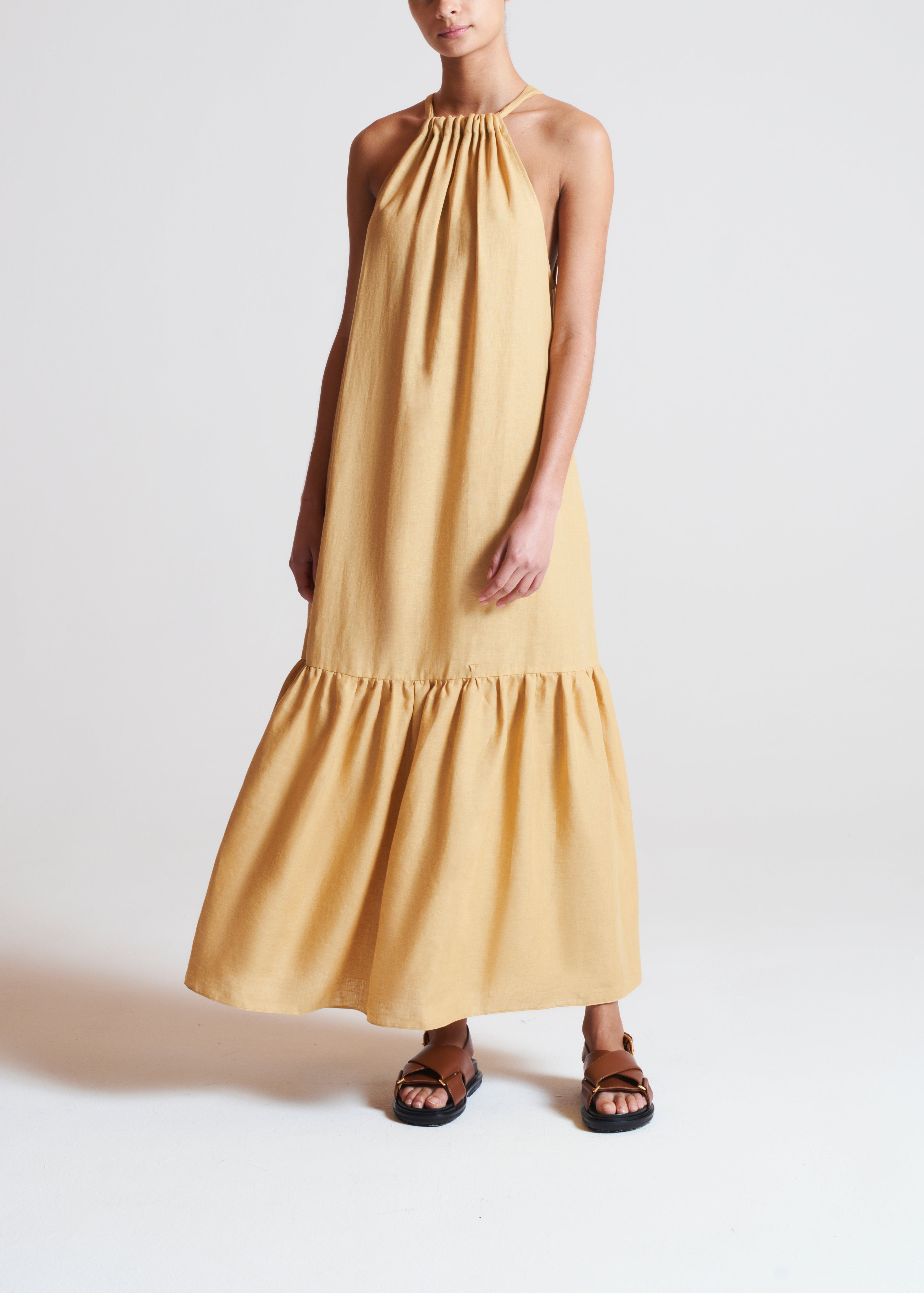 Ibiza Dress Barley Organic Linen