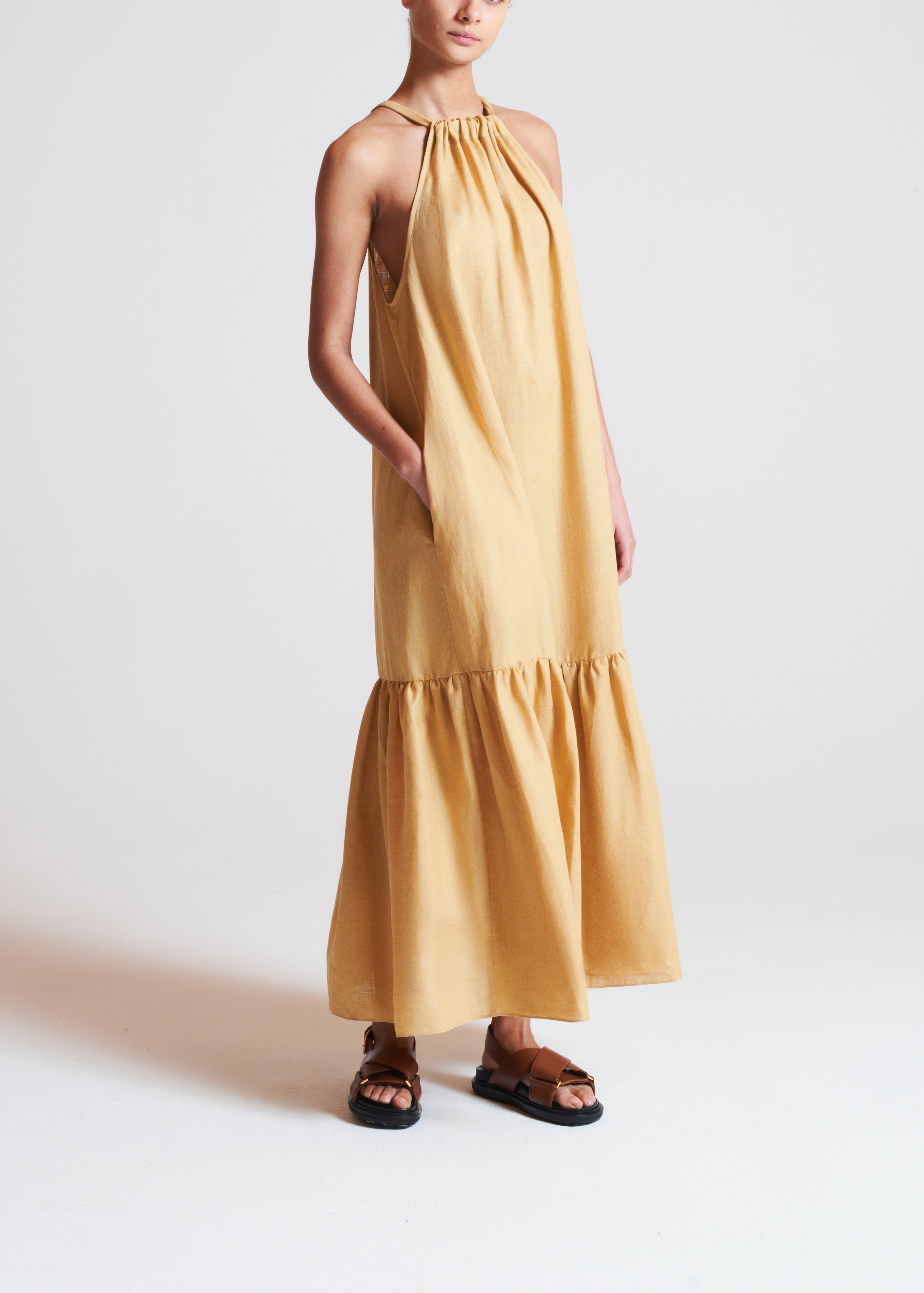 Ibiza Dress Barley Organic Linen