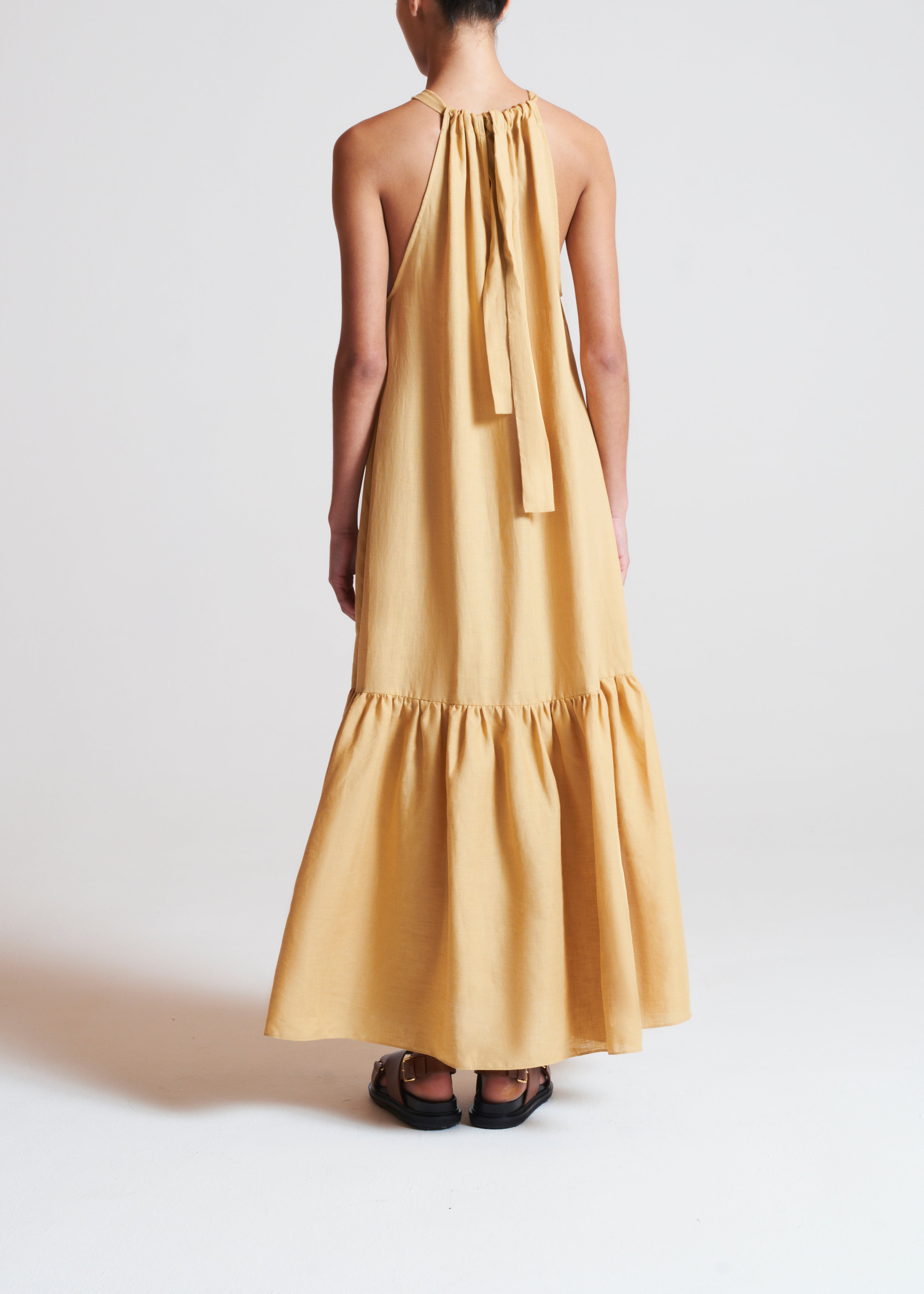 Ibiza Dress Barley Organic Linen