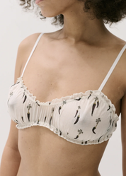 Desmond & Dempsey PICANTE Cream Bralette - Size XXL
