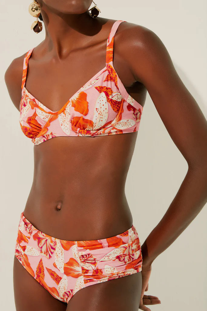 Agua de coco Poá Orchid Wide Side Bikini Bottom C12B1396