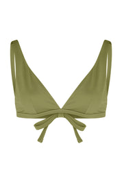 Genoa Triangle Bikini Top Moss Green