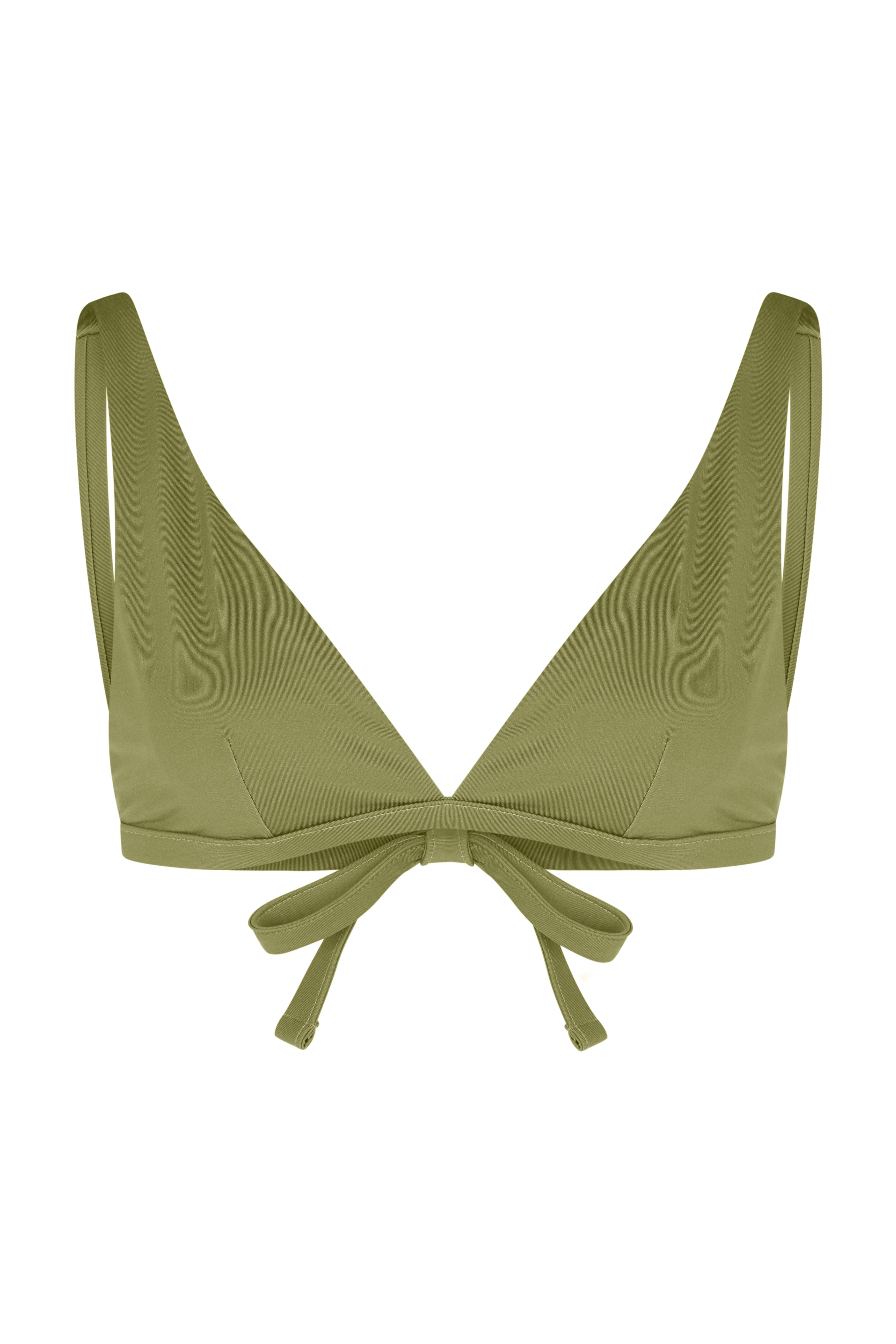 Genoa Triangle Bikini Top Moss Green