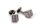 Tateossian Dice Cufflinks with Swarovski Black Diamond Elements