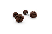 Tateossian Nodo Pelle Cufflinks in Brown Leather