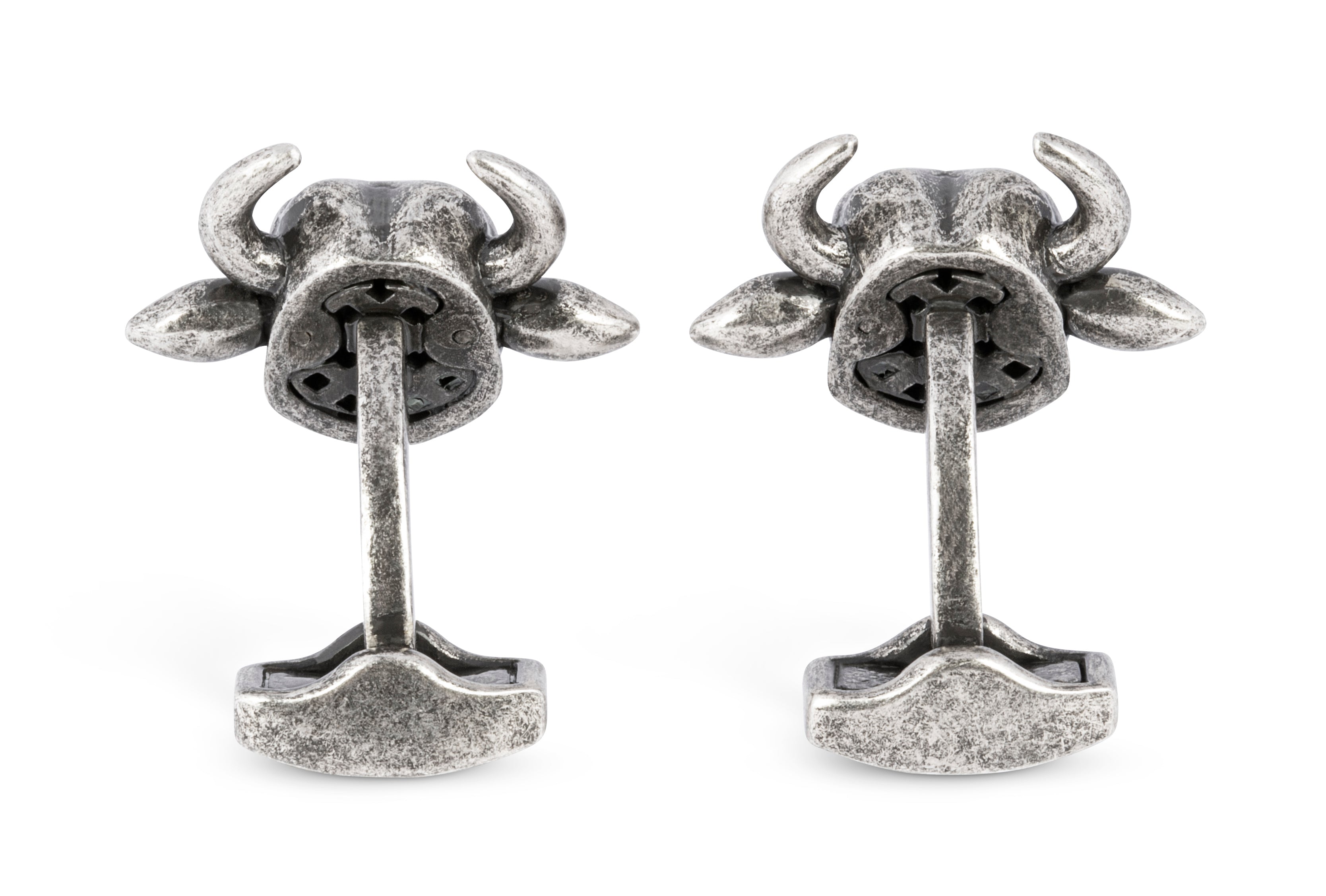 Tateossian Ox Mechanical Cufflinks With Green Swarovski Elements