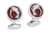 Tateossian Dragon Cufflinks In Palladium Plated