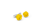 Tateossian Leather Knot Nodo Pelle Cufflinks in Yellow