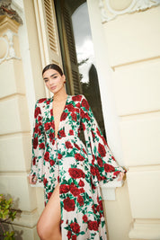 ALEXANDRA MIRO PINK ROSE GOWN