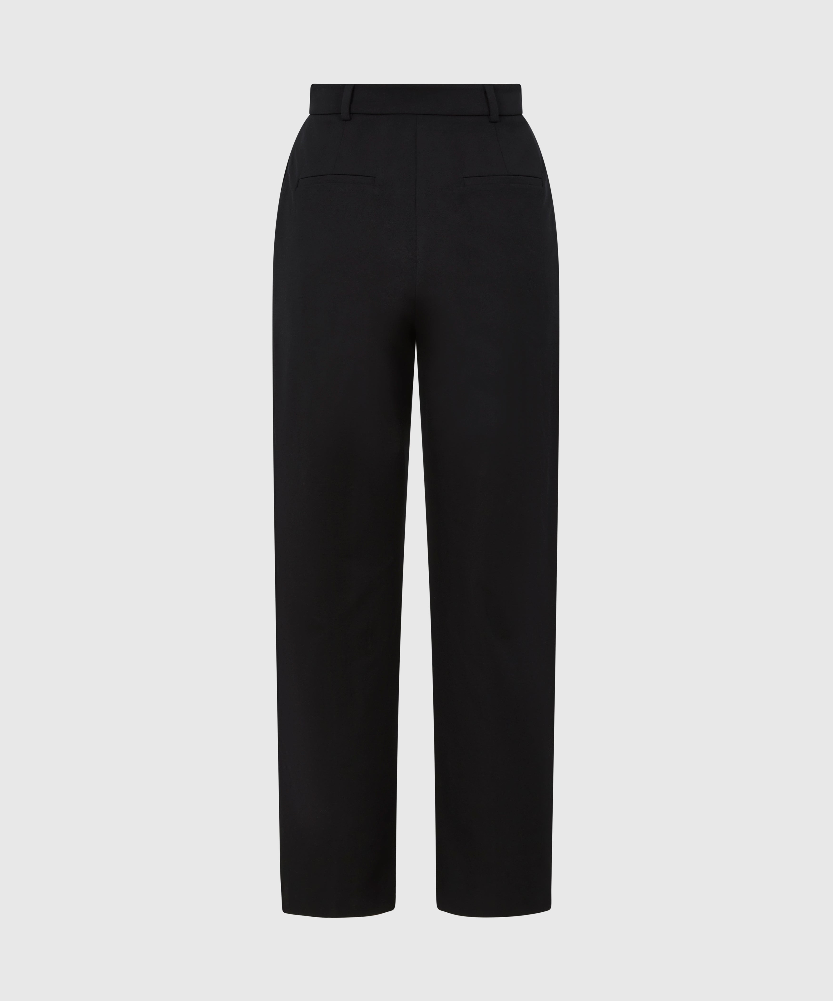 High Waisted Cropped Premium Cotton Cigarette Trouser