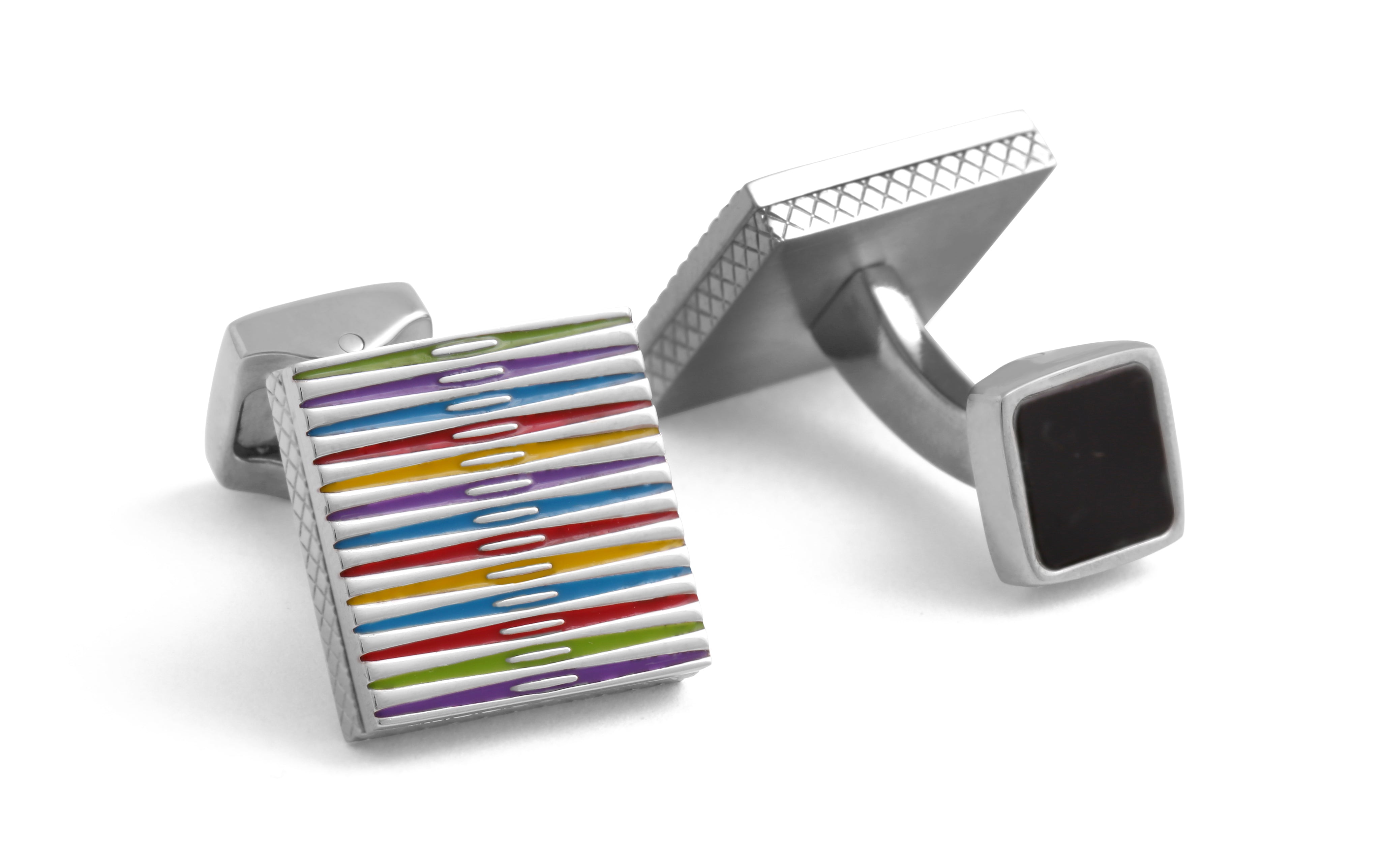 Tateossian Graphic Multicolour Cufflinks