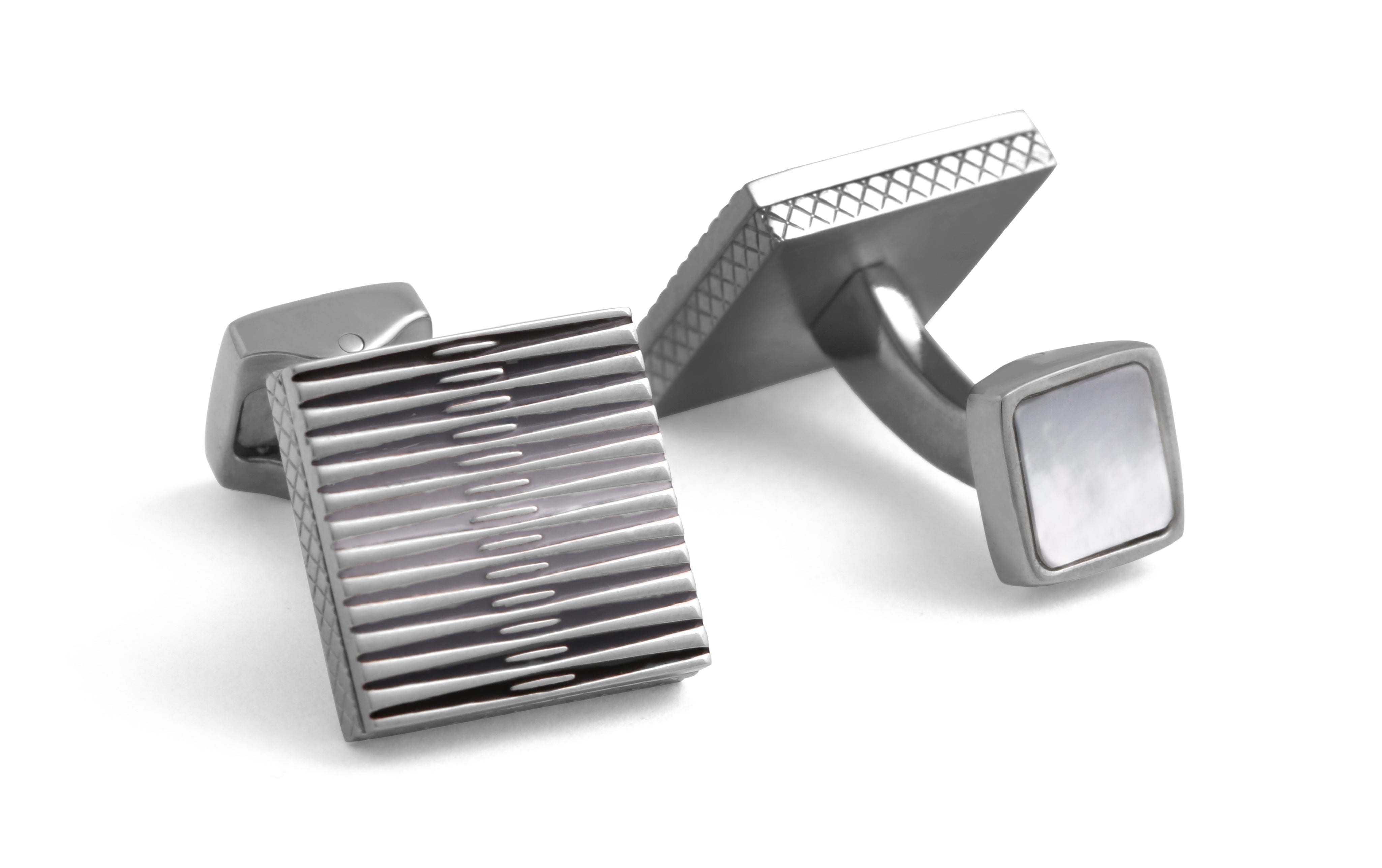 Tateossian Graphic Silver Cufflinks