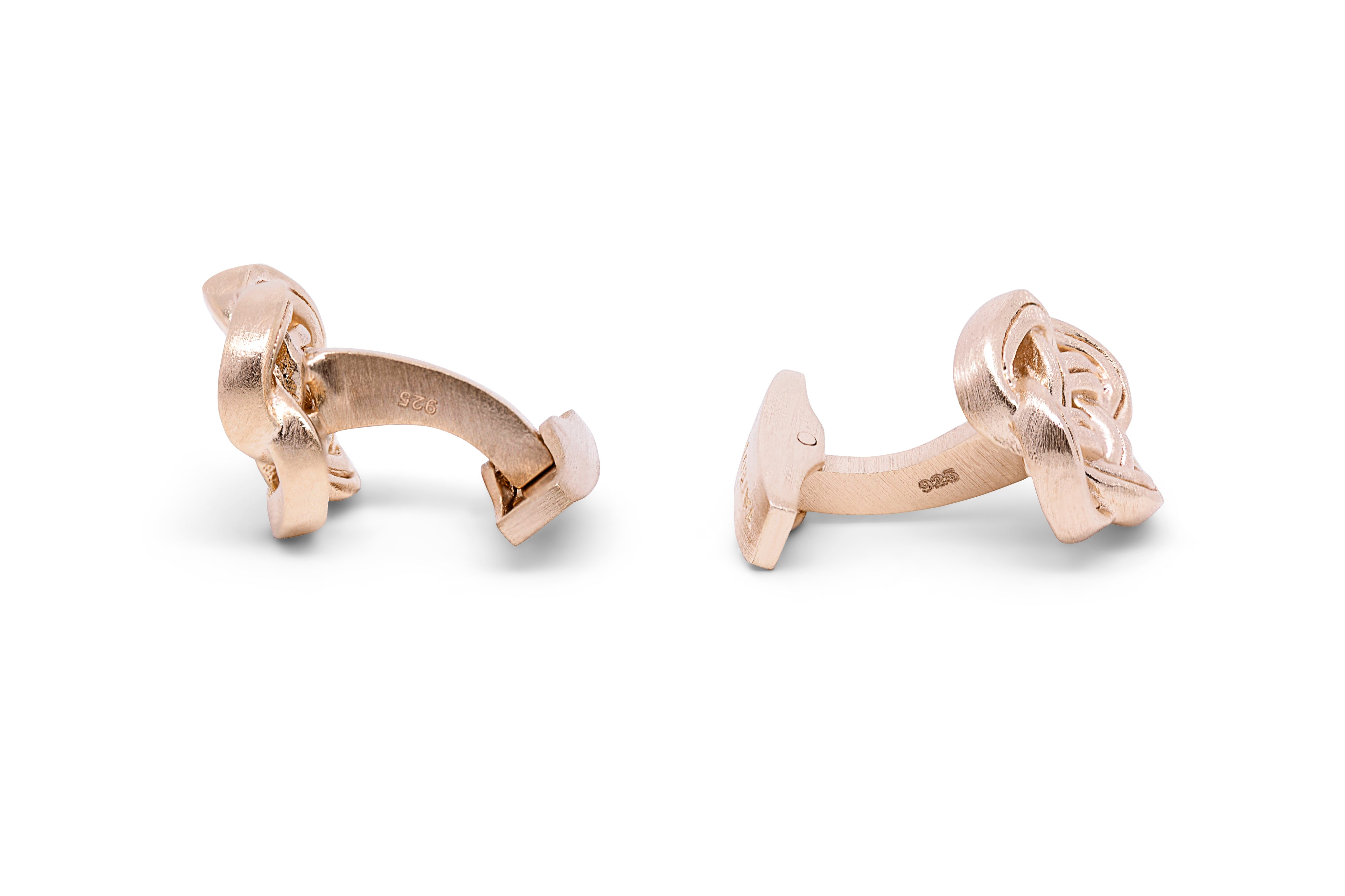 Tateossian Celtic Knot Cufflinks in Rose Gold