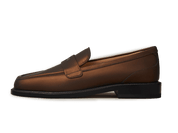 Charlotte Penny Loafers in Copper Translucent Kidskin