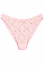 Oceanus Embellished Bikini Bottom pink