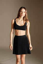 Bra and Skirt knitted set in black - SAMPLE SALE LONDON 