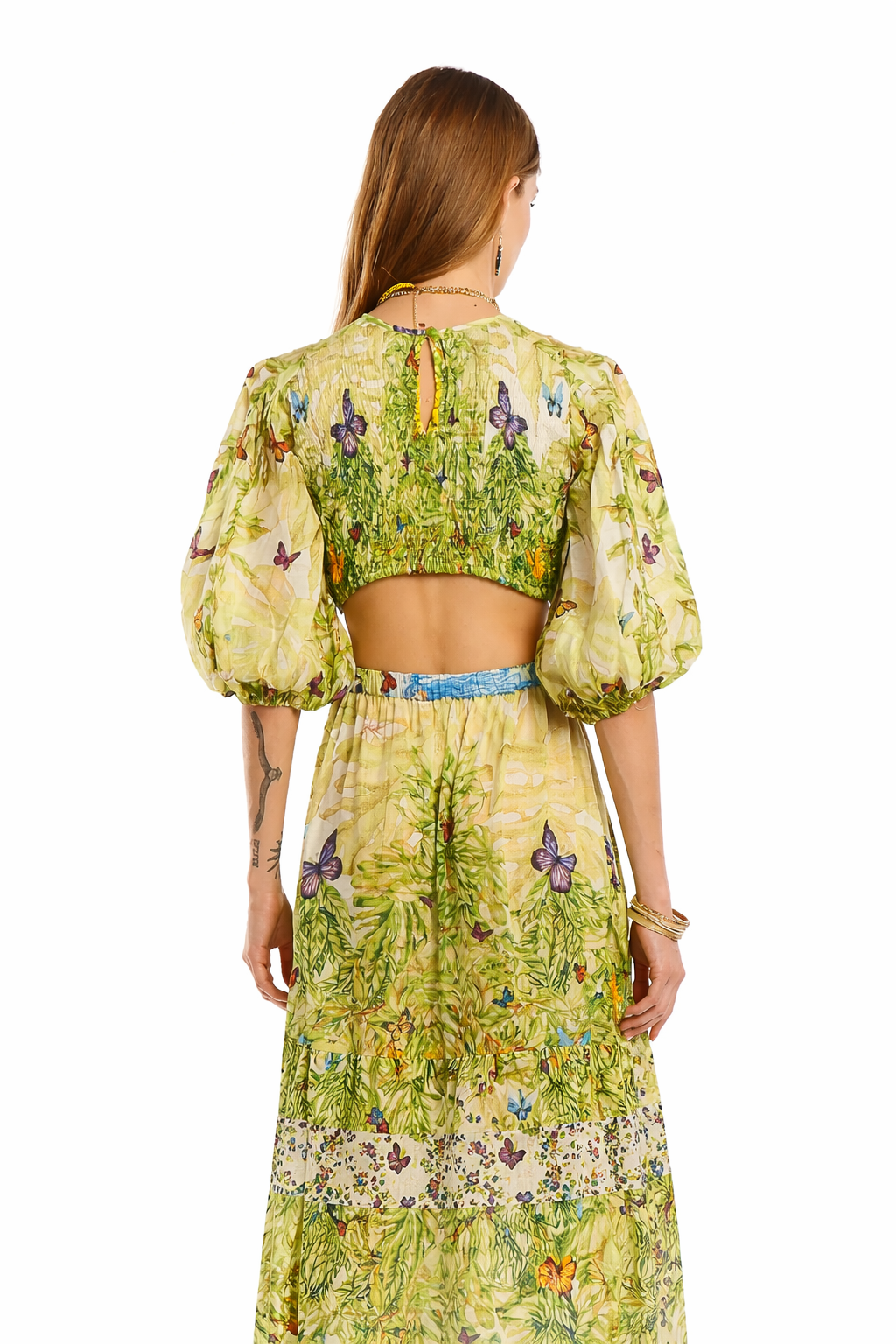Kore Collection jungle day backless dress S